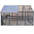 thumbnail image 6 of Large Outdoor Cat Enclosure Wooden Catio with Bridges, Walks, Small Houses, Roof Cover 110 Inch Gray, 6 of 9