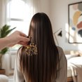 thumbnail image 4 of Unique Bargains 1 Pc Flat Handle Marble Hair Insert Comb Light Brown Acetate Sheet, 4 of 5