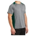 thumbnail image 4 of Mens Heather Colorblock Contender Polyester Tee Vintage Heather/ Forest Green M, 4 of 8
