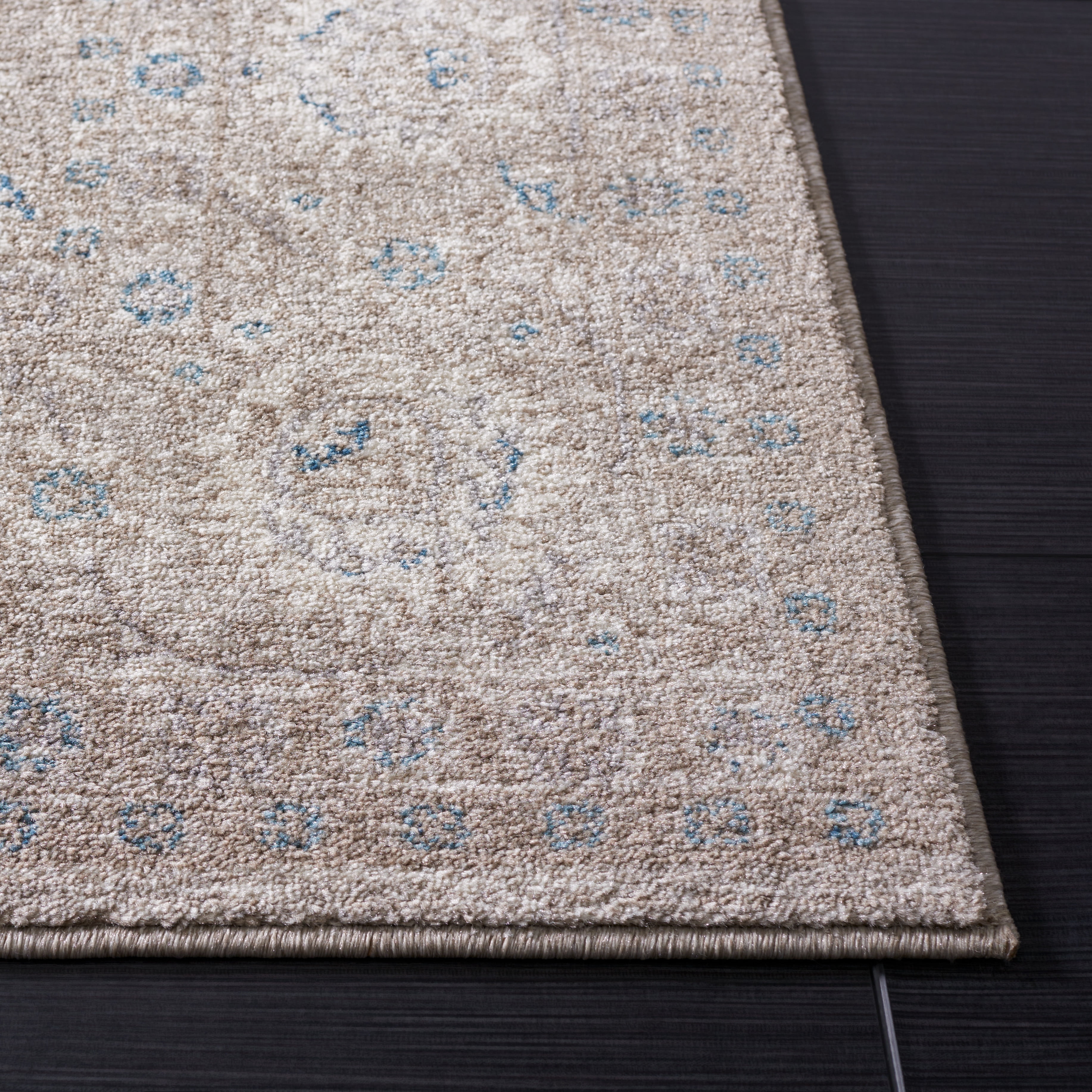 SAFAVIEH Sofia Derrick Oriental Area Rug, Tan/Blue, 4' x 5'7"