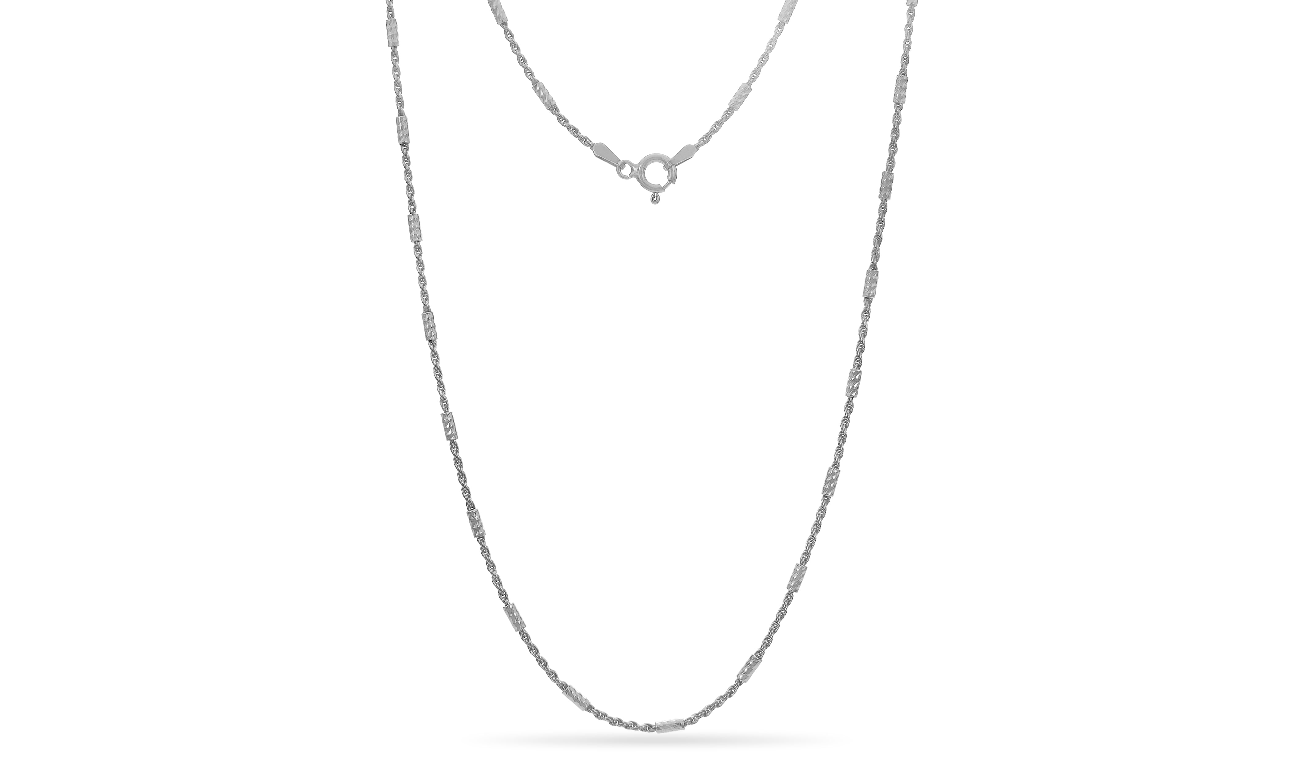 Sterling Silver Diamond Cut Rope Chain 