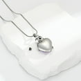 thumbnail image 5 of Heart Crystal Cremation Jewelry Roseflower Urn Necklace for Ashes Stainless Steel Ashes Pendant for Women Men Keepsake Memorial for Jewelry, 5 of 6