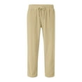 thumbnail image 4 of LYHaoo Kids Casual Corduroy Pants Elastic Waist Drawstring Baggy Sweatpants Loose Fit Wide Leg Palzzo Trousers With Pockets Pants for Boys(Yellow), 4 of 7