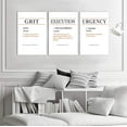 thumbnail image 4 of GRIT Execution Urgency Quotes Inspirational Wall Art Canvas Prints Motivational Wall Decor Entrepreneur Quotes Office Posters 3 Panels for Living Room Bedroom Framed Ready to Hang, 4 of 6