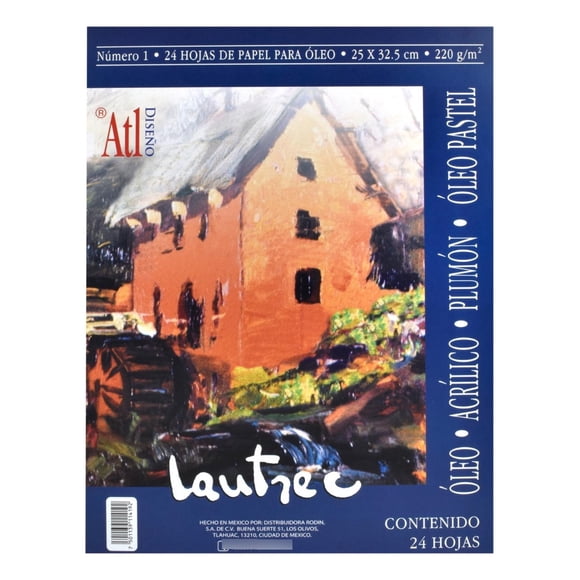 Block Papel Pintura Óleo Lautrec Atl 25x32.5 Cms 24h multicolor SIN TAMAÑO
