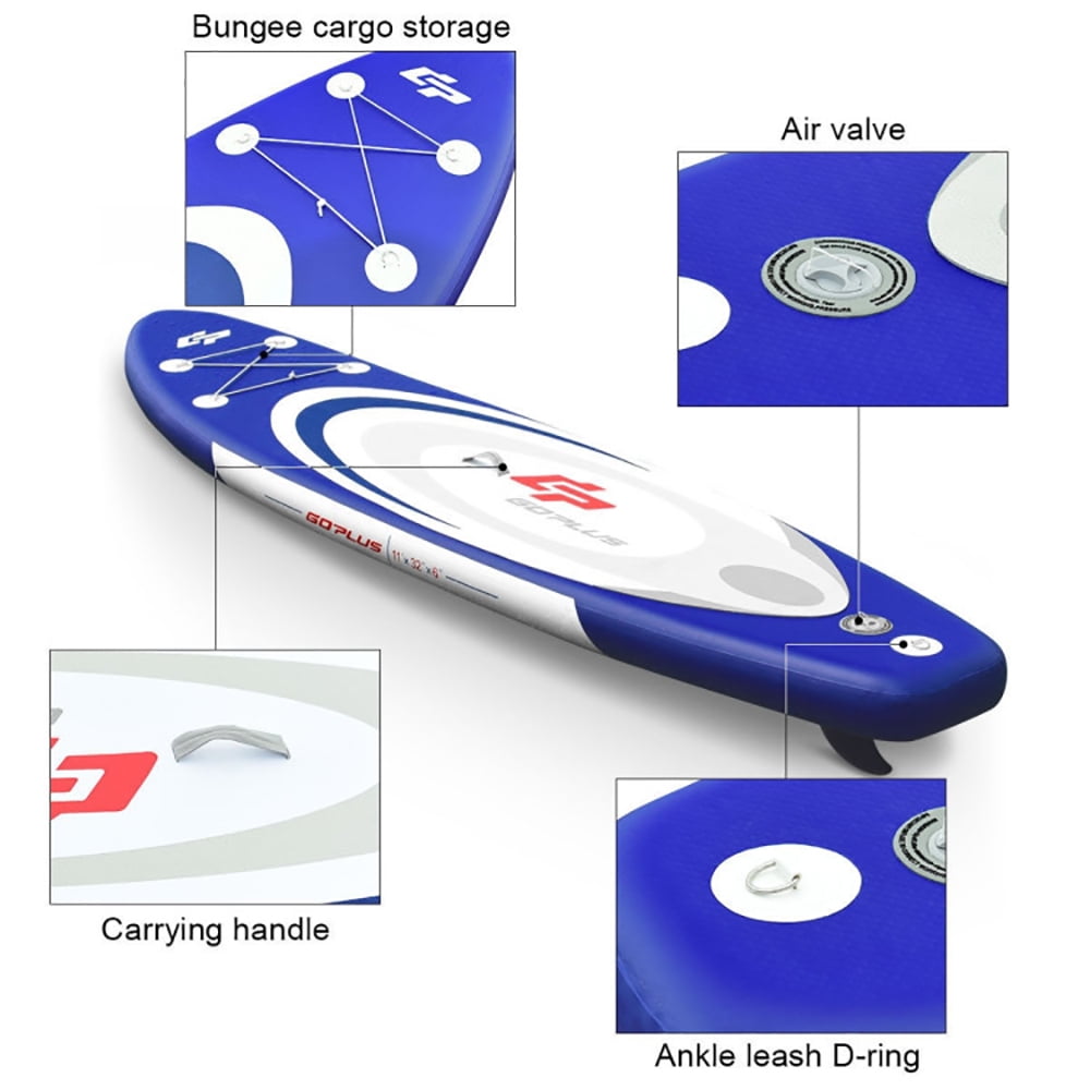 Resenkos Surfboard,Stand Up Paddle Board, 11 Feet Adjustable Inflatable Stand up Paddle SUP Surfboard with Bag