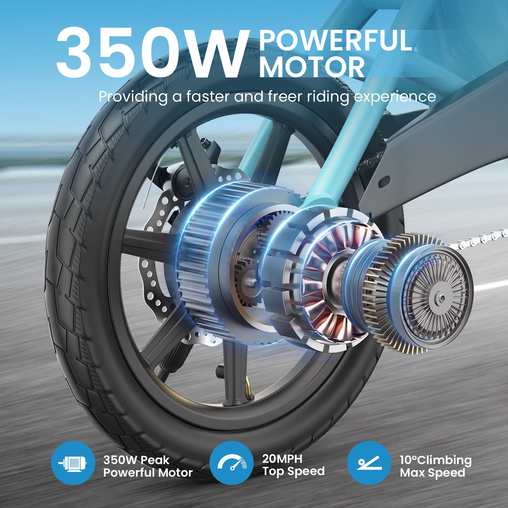 ANCHEER 14" Foldable Electric Bike for Adults, Peak 500W Electric Bicycles, 48V 374Wh City Commuter Cruiser Ebikes, 20MPH Compact Electric Mini Bike for Teens, LED Display, UL 2849