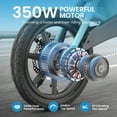thumbnail image 2 of ANCHEER 14" Foldable Electric Bike for Adults, Peak 500W Electric Bicycles, 48V 374Wh City Commuter Cruiser Ebikes, 20MPH Compact Electric Mini Bike for Teens, LED Display, UL 2849, 2 of 7