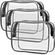 thumbnail image 1 of Laklulu Neceser transparente, Packism, paquete de 3 neceser aprobado por la TSA, bolsa de tamaño de un cuarto de galón, bolsa de cosméticos de viaje para mujeres y hombres, bolsa para llevar en el, 1 of 6