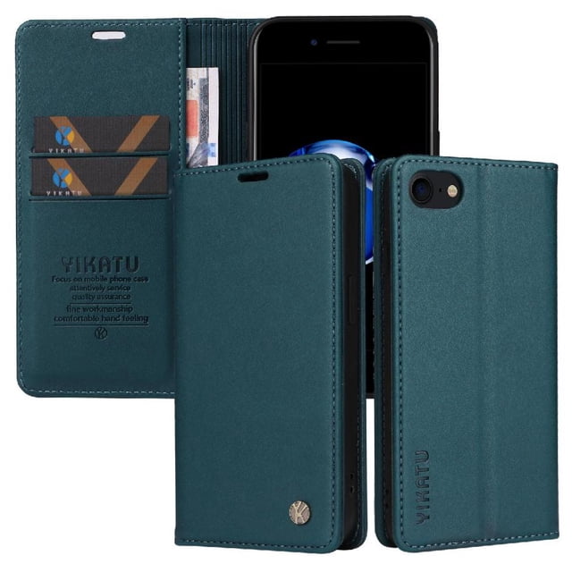 Funda para iPhone 6/6S Estuche de Cuero PU Tipo Cartera con Ranuras para Tarjetas y Cierre Magnético