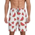 thumbnail image 2 of Picia Hand Drawn Watermelon Pajama Shorts for Men, Men's Pajama Bottoms, Sleepwear,Short Pajama Pants-Medium, 2 of 9