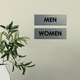 Basic Men Women Sign Set (Black /Gold) - Small - Walmart.com