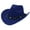 Blue, variant on TELOLY Cowboy Hat,Blend of Cultural and Western Influences Cowgirl Hat,Versatile and Unisex Design Safari Hat,Faw