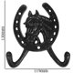 thumbnail image 4 of Ganchos de Pared de Hierro Fundido Doble Occidental con Cabeza de Caballo 4.5 pulgadas ZHAOCHENG, 4 of 4