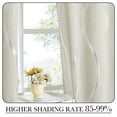 thumbnail image 4 of NICETOWN Blackout Curtains for Bedroom 84 Inches Long Room Darkening Grommet Window Thermal Insulated Curtains for Living Room Printed Patterns Drapes，2 Panels, 4 of 11