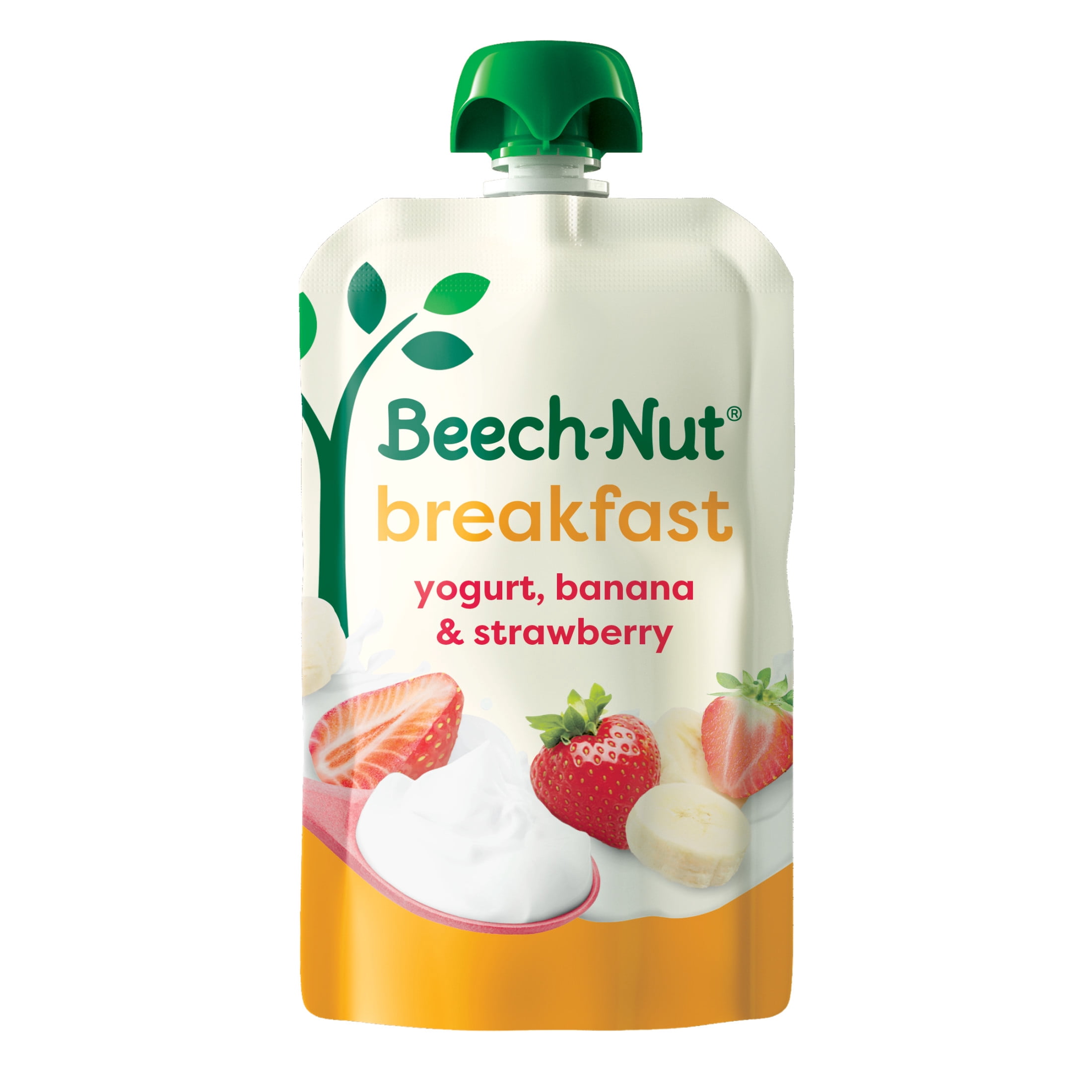 (3 pack) Beech-Nut Breakfast Stage 4 Toddler Food, Yogurt Banana & Strawberry, 3.5 oz Pouch