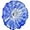 Blue, variant on Fiore Hand Blown Art Glass Wall Décor with Floral Finial Centerpiece, Blue, 14" Diameter