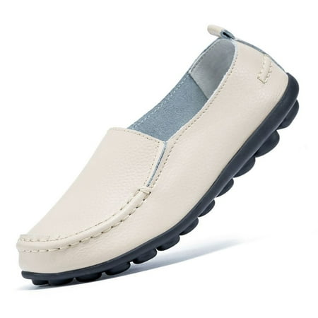 Ablanczoom Loafers Womens Flats Comfort Walking Shoes Woman Casual Sneakers No-Slip Leather Dress Shoe