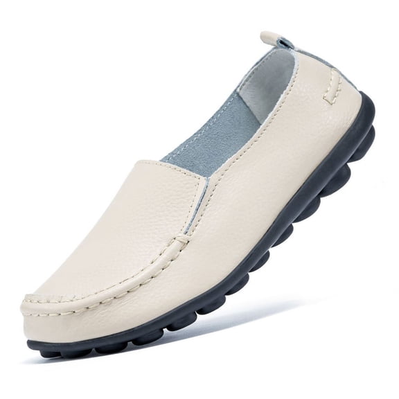 Ablanczoom Loafers Womens Flats Comfort Walking Shoes Woman Casual Sneakers No-Slip Leather Dress Shoe