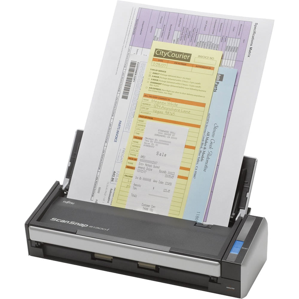 Fujitsu ScanSnap S1300i Portable Color Duplex Scanner, 12 ppm, ADF
