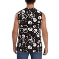thumbnail image 4 of Pofeuu Skeleton Print Men's Muscle T-Shirt, Sleeveless, Muscle Tank, Classic Muscle Tee Top For Men Casual Sleeveless Muscle T-Shirt Trendy Clothes-Large, 4 of 7
