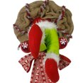 thumbnail image 1 of Decoración navideña montada en la pared Cómo el ladrón de Navidad robó Christmas BurlapWreath Santa Artware decorativo, 1 of 5