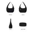 thumbnail image 5 of XINLANER Small Crescent Puffer Purse Shoulder Bag for Women Nylon Quilted Purses Bag Adjustable Shoulder Strap Puffy bag, 5 of 6