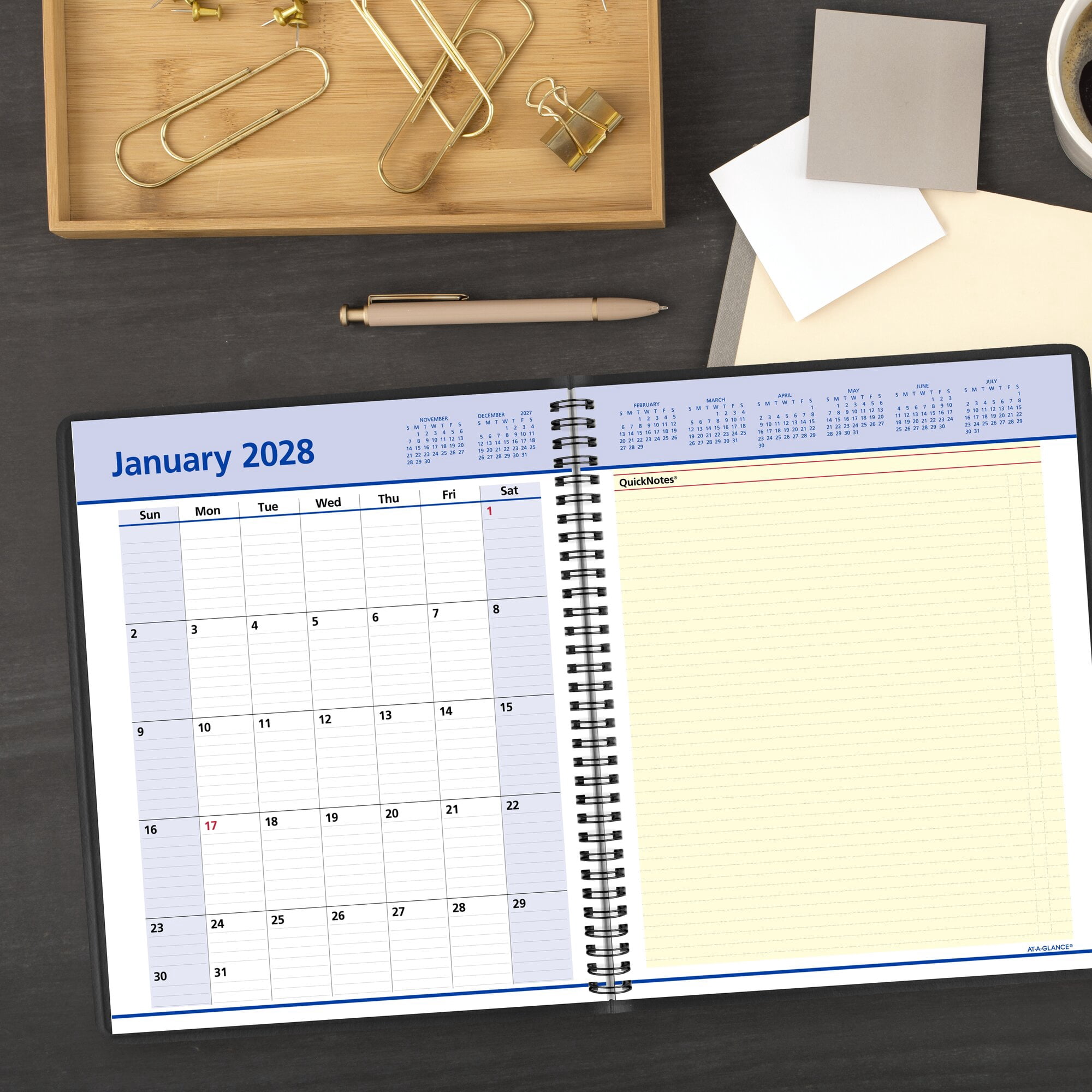 AT-A-GLANCE QuickNotes 2027 Weekly Monthly Appointment Book Planner Black Large