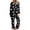 Dark Blue, variant on Pajamas for Women Valentines Pajamas Random Print Long Sleeve Top With Pocket 3/4 Length Pants 2 Piece Loungewear Set Sleepwear