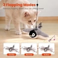 thumbnail image 6 of Vocoo Interactive Flying Cat Toy(Not a Flying Bird), Simulated Chirping Bird Cat Toy Flapping Wings, Rechargeable Interactive Flappy Birds, Cats Toys for Indoor Cats (WhiteGray), 6 of 7
