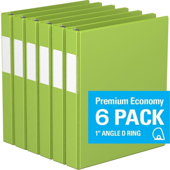 Davis Group, Premium Economy, D Ring, Binder, 6 Pack, 1"