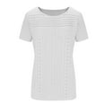 thumbnail image 5 of fatyb Summer Tops for Women Casual Eyelet Embroidery Shirts Short Sleeve Lightweight Beach Tunic Blouses, 5 of 6