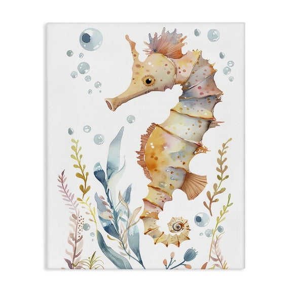 Stupell Industries Cottage Soft Seahorse Underwater Canvas Art, 16 x 20, by Franklyn Gregory