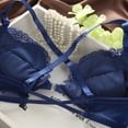 thumbnail image 4 of Ame Women's Push Up Bra Set Lingerie Sexy Front Buckle Bra Front Closure U Shape 32-36B,Blue, 4 of 6