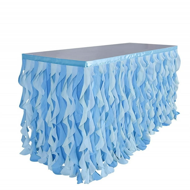 coral tulle table skirt