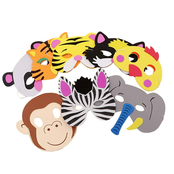 KAKOWELY 16 máscaras de animales para niños, regalos de fiesta de cumpleaños, disfraz (estilo aleatorio)