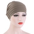 thumbnail image 2 of MEICHEN Turbans for Women Women Autumn Winter Ruched Warm Solid Muslim Hat Beanie Wrap Scarf Cap All Seasons Fashion Must Have, 2 of 2