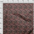 thumbnail image 3 of oneOone Silk Tabby Brown Fabric Florals Sewing Material Print Fabric By The Yard 42 Inch Wide, 3 of 5