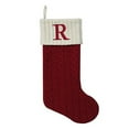 thumbnail image 4 of St. Nicholas Square® Large 21″ Red Knit Monogram Stocking, R, 4 of 8