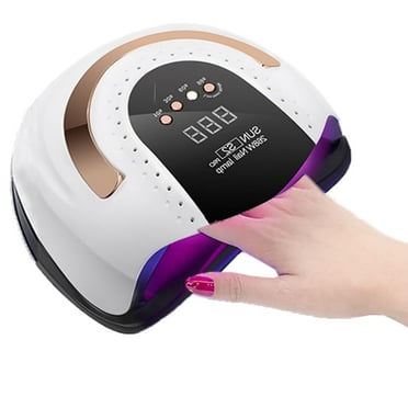 DEISNGB 268W UV LED Nail Lamp, Nail Dryer for Gel Polish,UV Light For Gel Nails, 4 Timers UV Nail Lamp Professional Nail Light, 57Pcs Lamp Beads and Automatic Sensor(White)