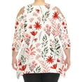 thumbnail image 3 of White Mark Fashion Casual Scoop Neck Floral Blouse & Top, Women's & Women's Plus, 3 of 5