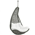 thumbnail image 4 of Modway Abate Steel and Rattan Outdoor Patio Swing Chair in Gray/White, 4 of 6