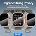 thumbnail image 6 of Privacy Apple Watch Case for Apple Watch Series 9/8/7 45mm, Privacy Tempered Glass Screen Protector，[Anti-Peeping] Full Coverage Durable PC Hard Cover Bumper for iWatch Series-Titanium, 6 of 9