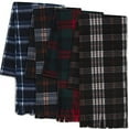 thumbnail image 4 of 100 Pack of Bulk Wholesale Mens Womens and Teens Lightweight Fleece Pashmina Scarves for Fall, Winter, Snow, Homeless and Charity Donation in Black, Brown, Red & Green and Blue Plaid, 4 of 7