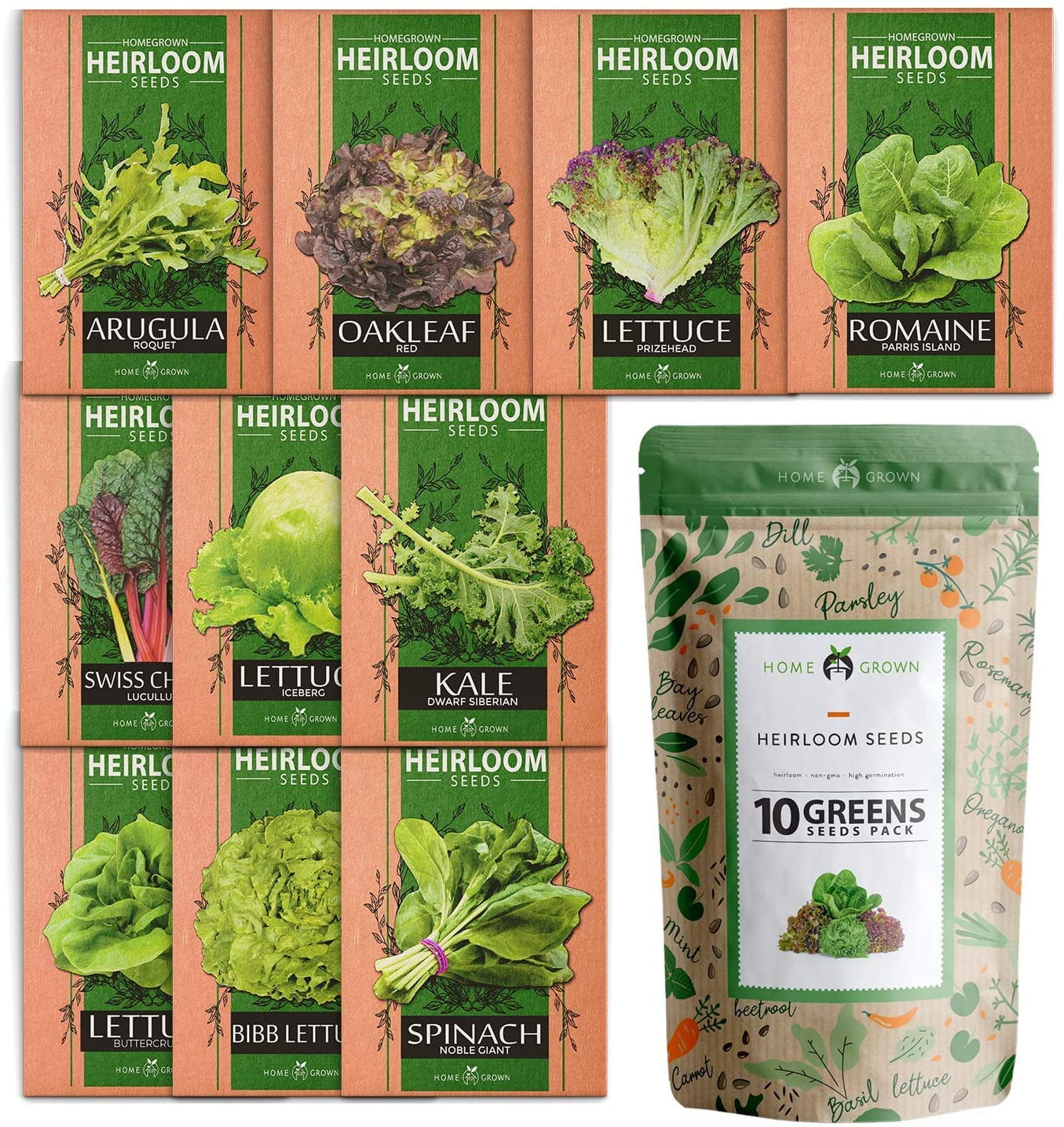 This is A Mix!! ORGANICALLY Grown 20 Varieties Seeds Heirloom Non-GMO 1000+ Lettuce Mix Seeds Please Read Seeds are not Individually Packaged!