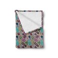 thumbnail image 2 of Hipster Soft Flannel Fleece Throw Blanket, Woman Clothing and Accessories Pattern in Sketchy Style Fashion and Glamor Theme, Cozy Plush for Indoor and Outdoor Use, 50" x 70", Multicolor, by Ambesonne, 2 of 5