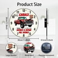 thumbnail image 2 of 12inch Car Wall Clock Pickup Truck Round Clocks Silent Non Ticking Clock Farmhouse Wall Clocks for Office Home Bedroom Living Room Bathroom Kitchen Decor 1pc, 2 of 9