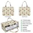 thumbnail image 2 of Large Capacity Tote Bag,White Highland Cow Daisy Flower Pattern Handbag Fashion Luxury Tote Bag,15.7"x13"x 5.1" Inches,Laptop Compatible, 2 of 6