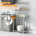 thumbnail image 1 of Kojooin Stainless Steel 2-Tier Overshelf for Prep Table, Adjustable Double Worktable Shelf, 360lb Capacity, 1 of 6