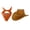 Orange, variant on Girls/Boys Cowboy Cowgirl Hat Bandanna Accessory Kids Western Cowboy Hat Scarf for Carnival Coffee One Size